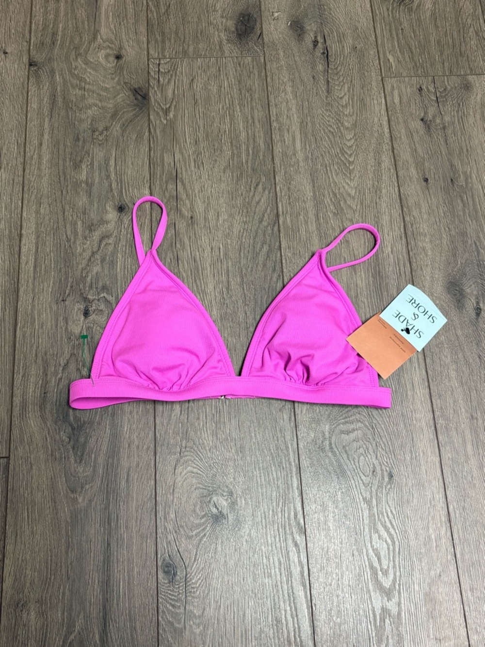 Shade & Shore Hot Pink Triangle Bikini Top